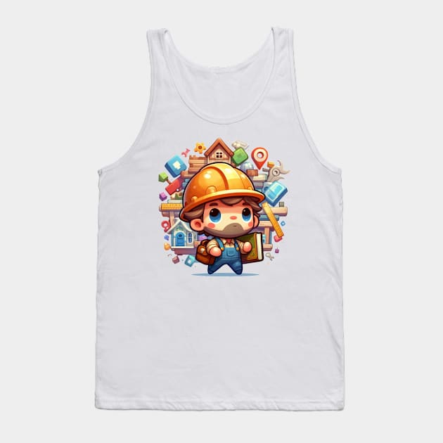 Cute Builder Tank Top by Dmytro